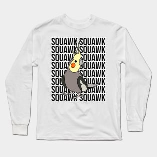 Happy Cockatiel Squawk Bird Lover Long Sleeve T-Shirt